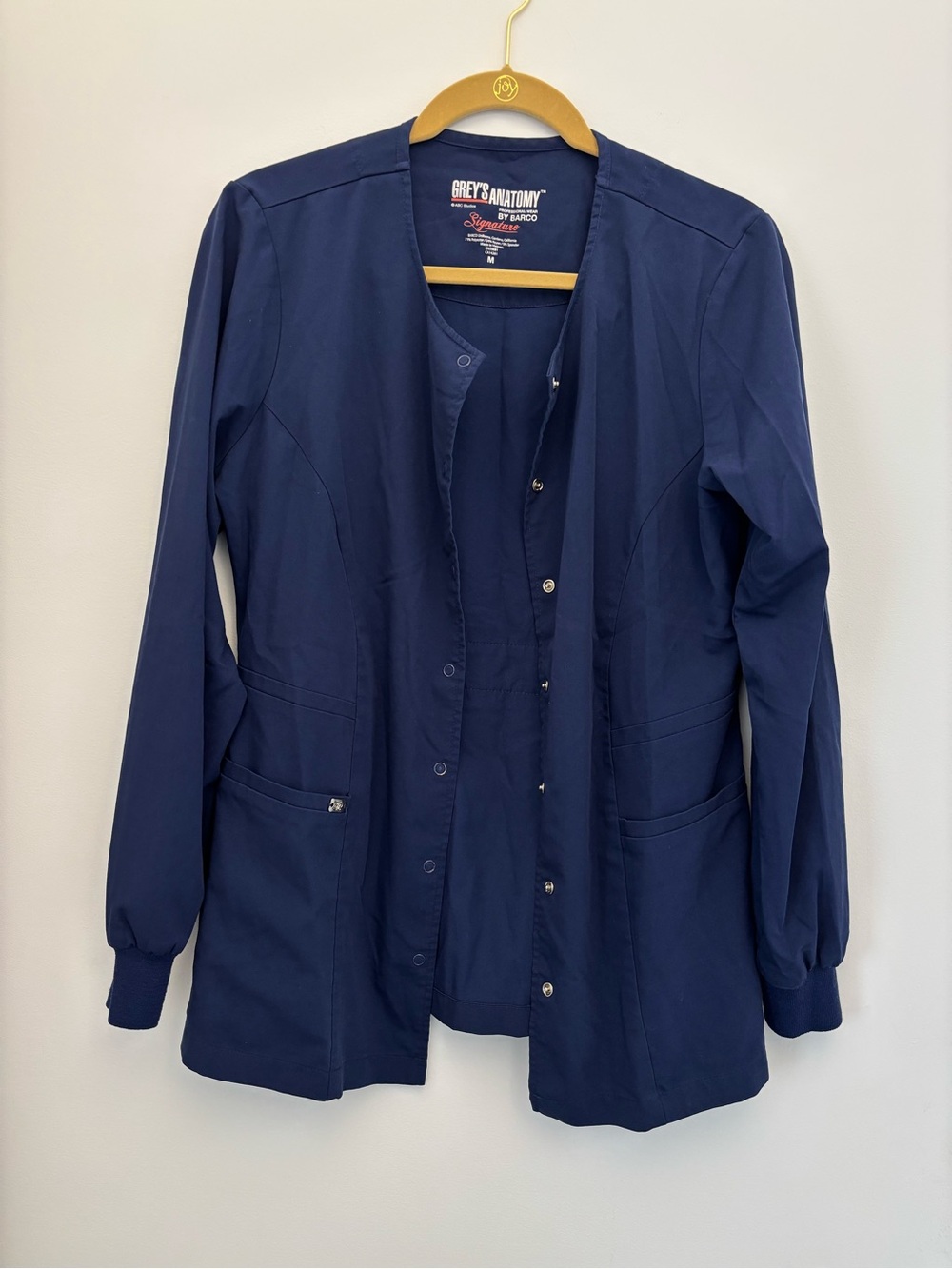 Grey’s Anatomy Signature scrub lab jacket top workwear Navy M